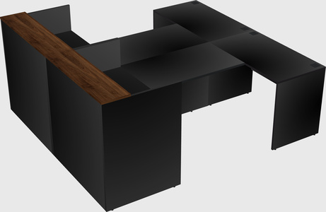 Shared u-shaped reception desks