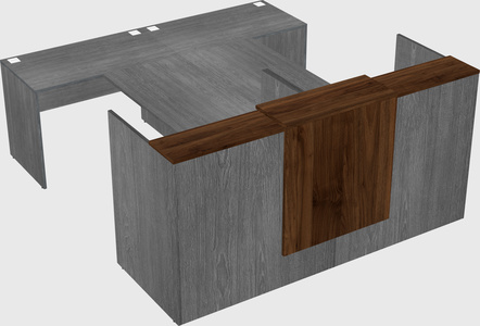 Shared u-shaped reception desks