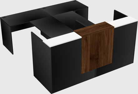 Shared u-shaped reception desks