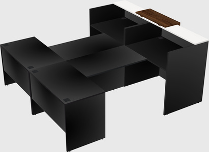 Shared u-shaped reception desks