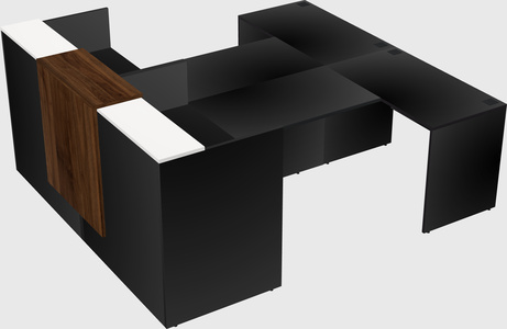 Shared u-shaped reception desks