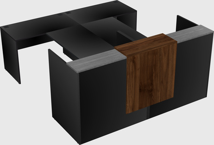 Shared u-shaped reception desks