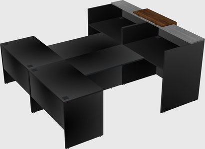 Shared u-shaped reception desks
