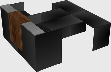 Shared u-shaped reception desks
