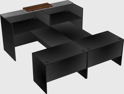 Shared u-shaped reception desks
