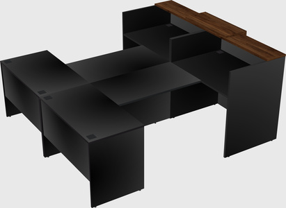 Shared u-shaped reception desks