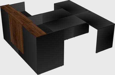 Shared u-shaped reception desks