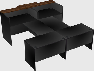 Shared u-shaped reception desks