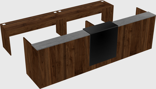 Shared u-shaped reception desks