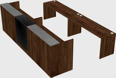 Shared u-shaped reception desks