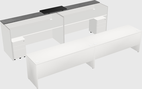 Shared u-shaped reception desks