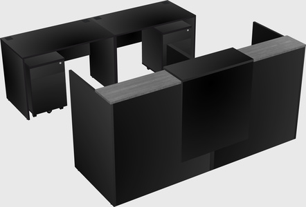 Shared u-shaped reception desks