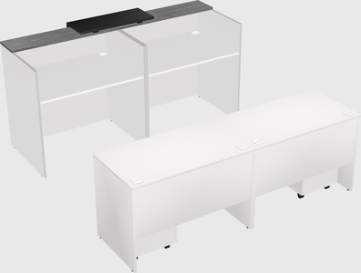 Shared u-shaped reception desks