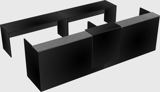 Shared u-shaped reception desks