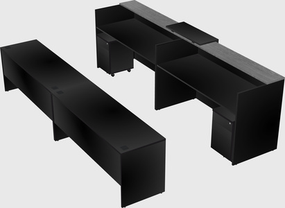 Shared u-shaped reception desks