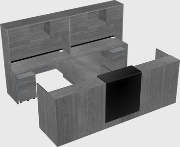 Shared u-shaped reception desks