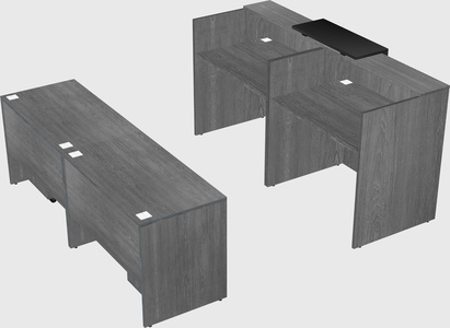 Shared u-shaped reception desks