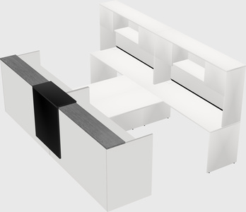 Shared u-shaped reception desks