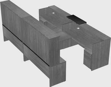 Shared u-shaped reception desks