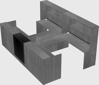 Shared u-shaped reception desks