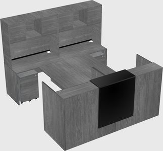 Shared u-shaped reception desks