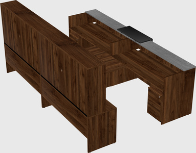 Shared u-shaped reception desks