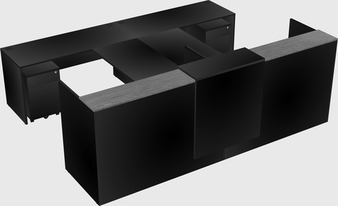 Shared u-shaped reception desks