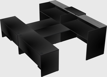 Shared u-shaped reception desks