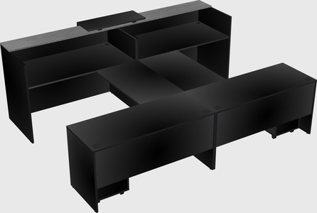 Shared u-shaped reception desks