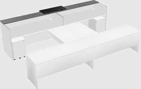 Shared u-shaped reception desks