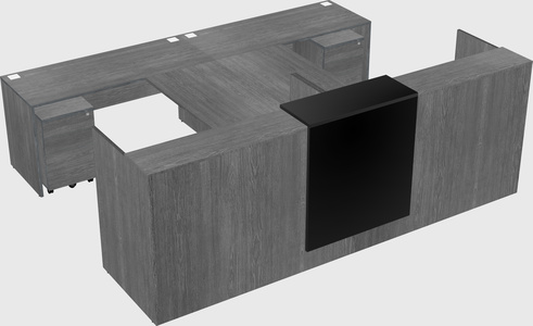 Shared u-shaped reception desks