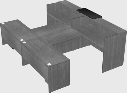 Shared u-shaped reception desks
