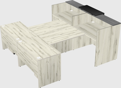 Shared u-shaped reception desks