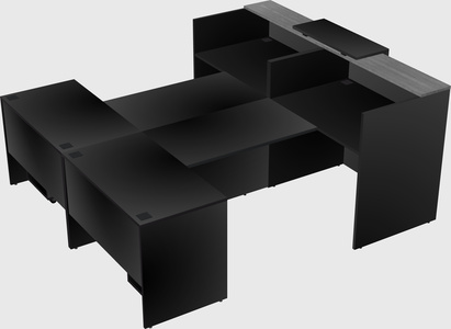 Shared u-shaped reception desks