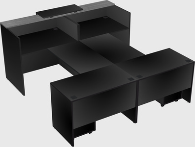 Shared u-shaped reception desks