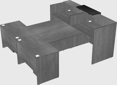 Shared u-shaped reception desks