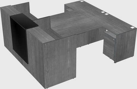 Shared u-shaped reception desks