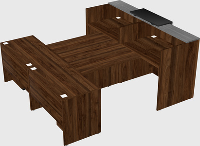 Shared u-shaped reception desks