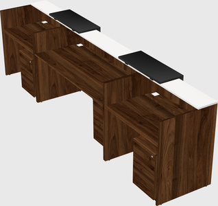 Long reception desk
