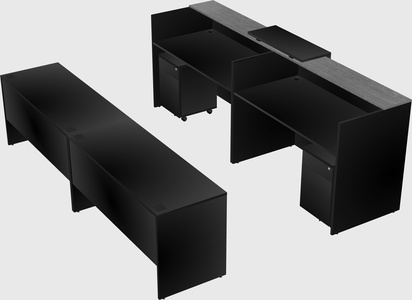 Shared u-shaped reception desks