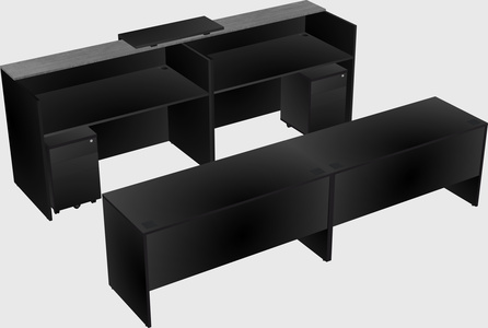 Shared u-shaped reception desks