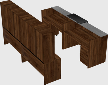 Shared u-shaped reception desks