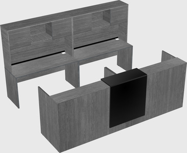 Shared u-shaped reception desks