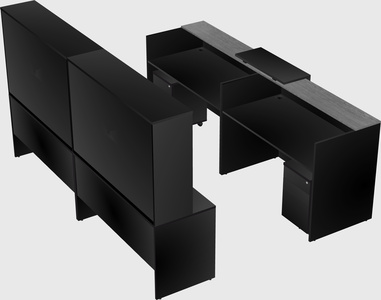 Shared u-shaped reception desks
