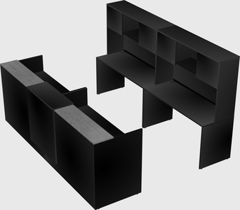 Shared u-shaped reception desks