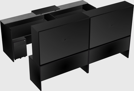 Shared u-shaped reception desks