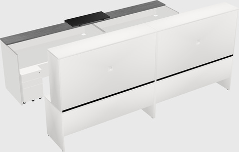 Shared u-shaped reception desks