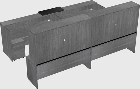 Shared u-shaped reception desks