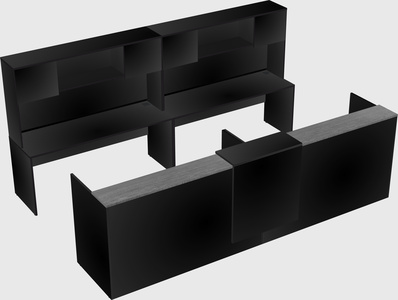 Shared u-shaped reception desks