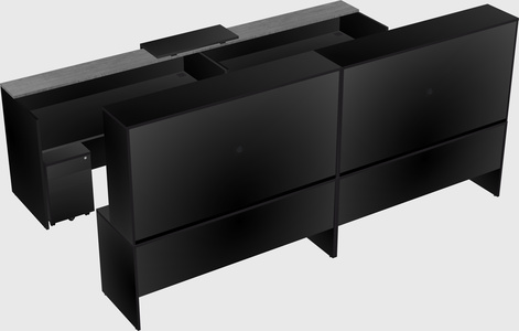 Shared u-shaped reception desks